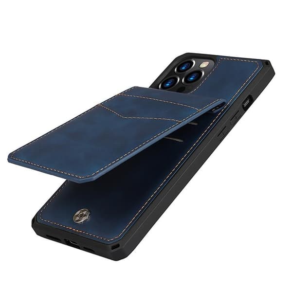Etui med kortholder til iPhone 12 Pro Max - Blå Blue