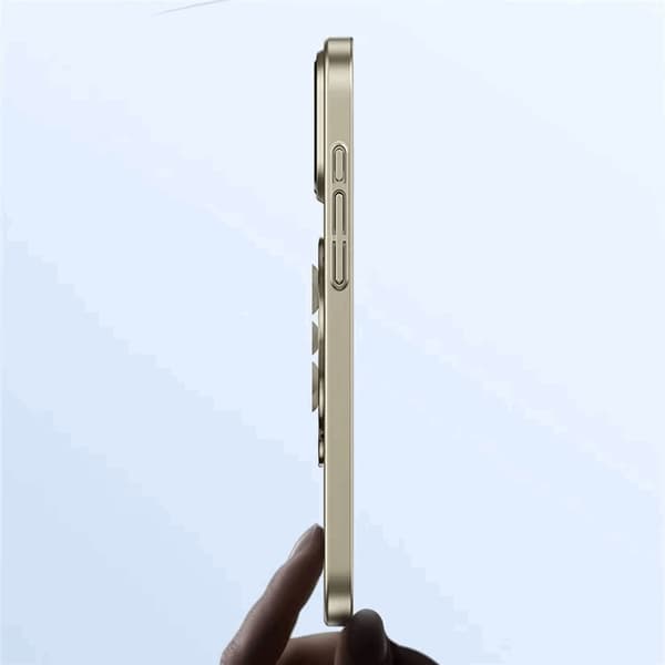 Mobilskal till iPhone 15 Pro Max Magsafe Sugkopphållare Kickstand - Titan Guld