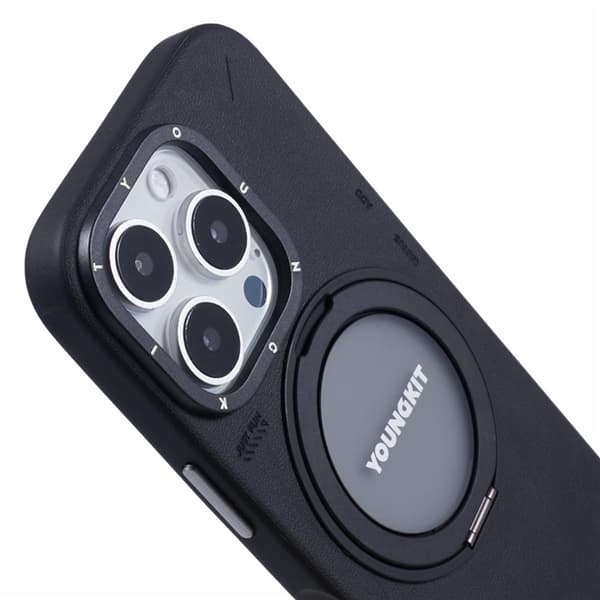 YOUNGKIT Mobilskal till iPhone 16 Pro MagSafe Roterande Svart