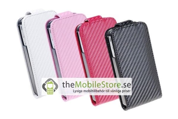 Carbon Fiber mobilväska till Apple iPhone 4S / 4 (Vit) Vit