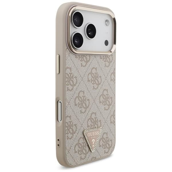 Guess Mobilskal till iPhone 17 Pro MagSafe 4G Triangle Logo - Rosa Guld Rosa