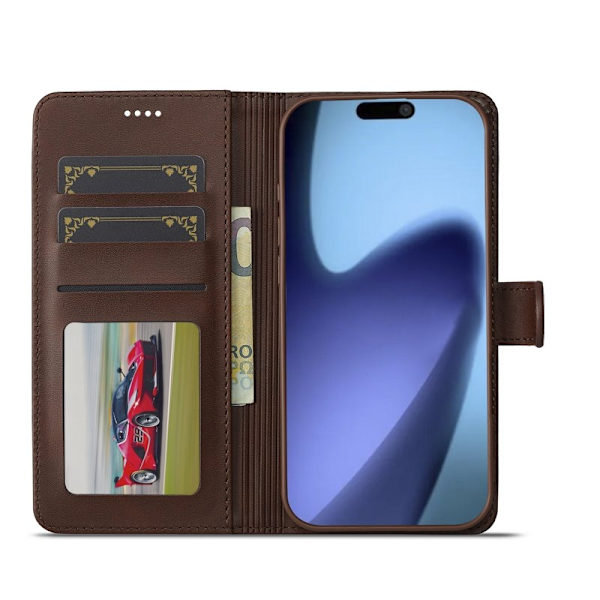 LC.IMEEKE iPhone Air Plånboksfodral Konstläder - Brun