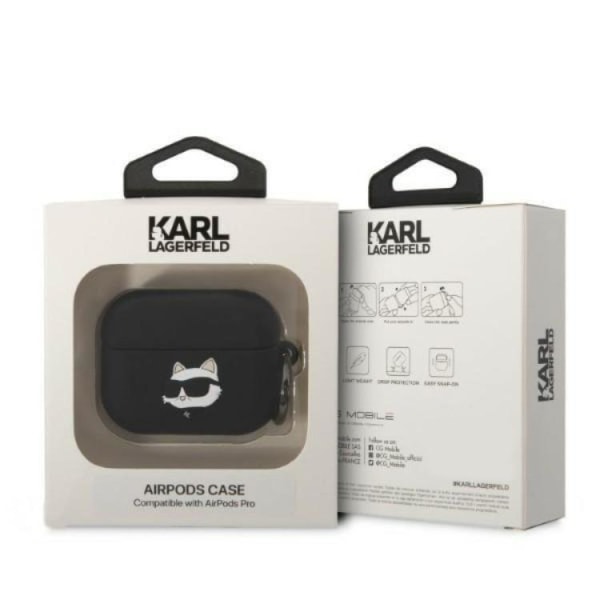 Karl Lagerfeld AirPods Pro Shell Silicone Choupette Head 3D - Sva