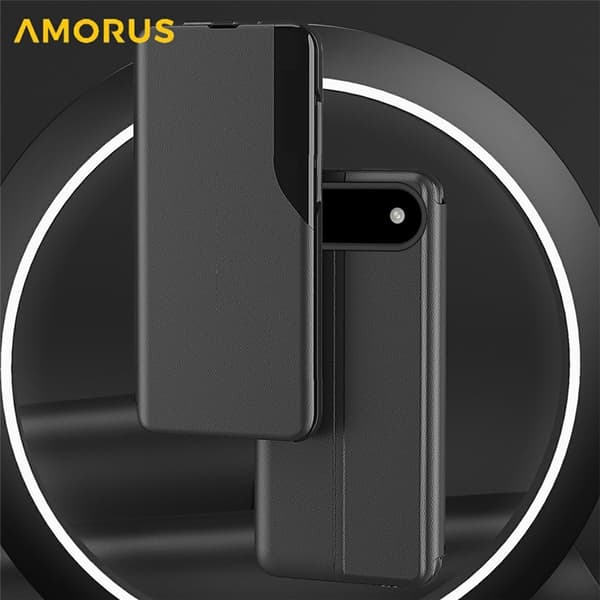Amorus Mobilskal till iPhone Air Folio Flip Stativ PU-Läder - Grön Grön