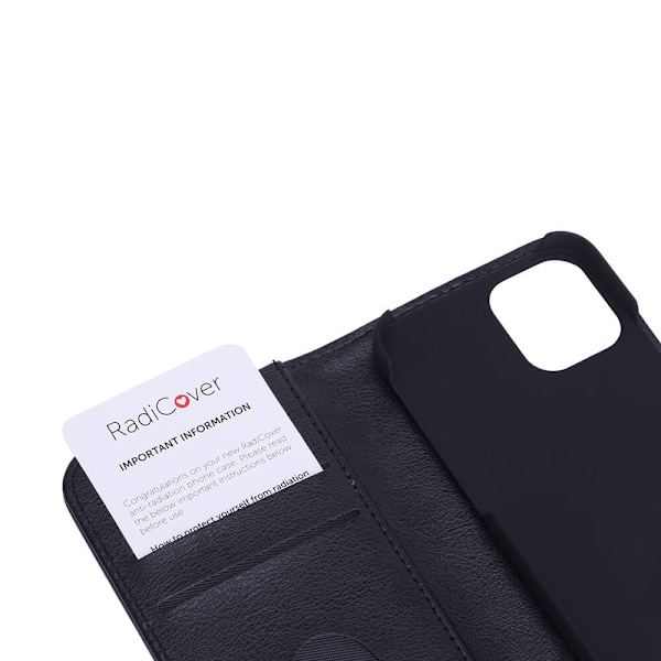 RADICOVER iPhone 12 Mini Pung Taske Strålebeskyttelse - Sort Black