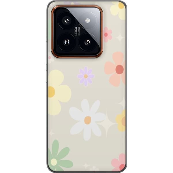 Mobilskal till Xiaomi 14 Pro med fejdande blommor