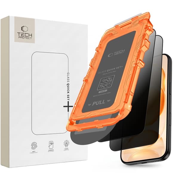 [2-Pack] Tech-Protect Härdat Glas Skärmskydd för iPhone 18 Pro Privacy