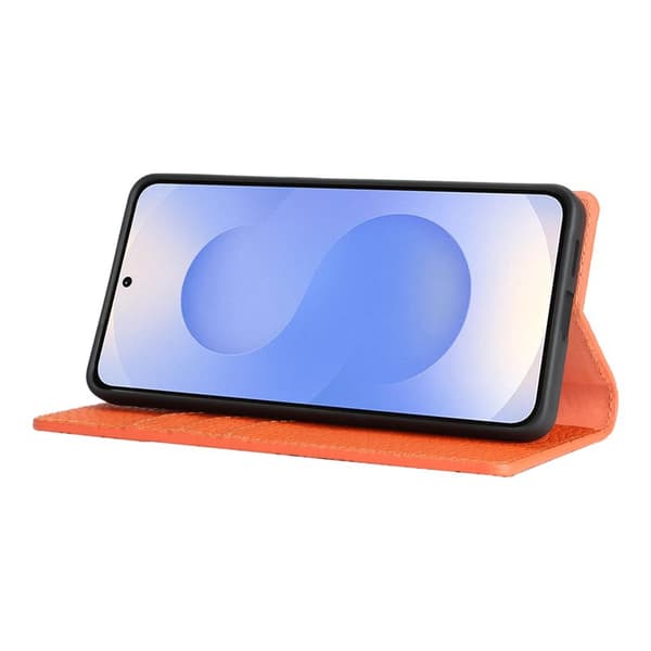 Plånboksfodral för Samsung Galaxy S26 Äkta läder - Orange