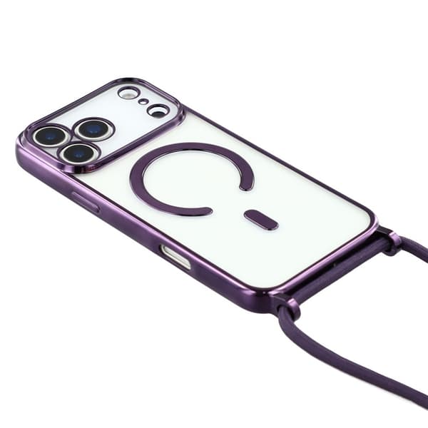 Mobilskal till iPhone 17 Pro MagSafe Electroplating Edge TPU - Lila Lila