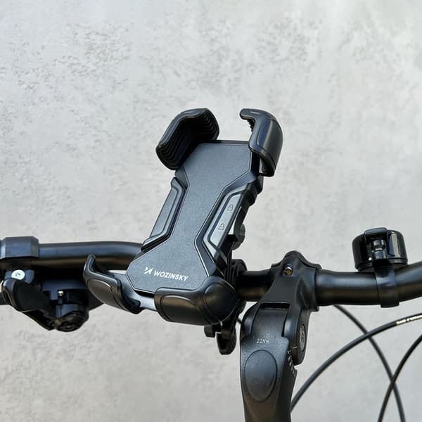 Wozinsky Mobilholder til cykel til motorcykel scootere - Sort Svart
