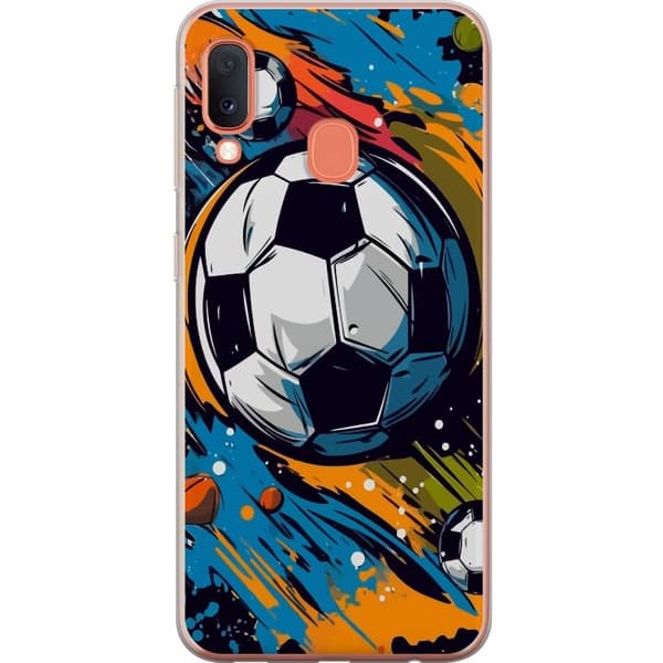 Mobilskal till Samsung Galaxy A20e med Fotbollar