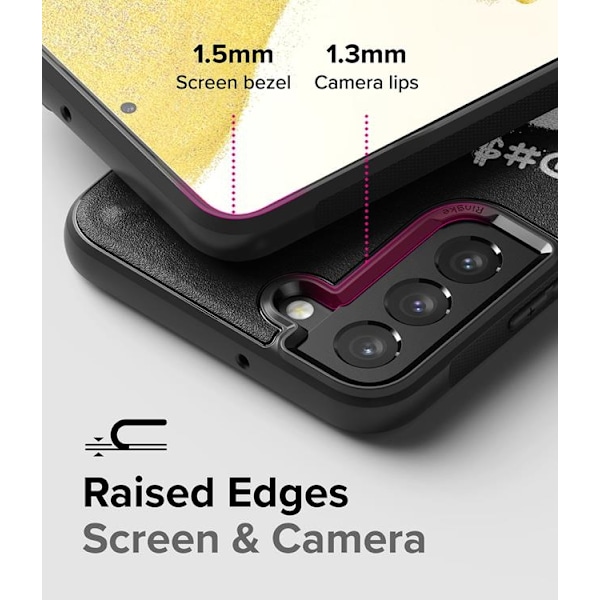 Ringke Onyx Holdbart Etui Galaxy S22 Plus - Sort Svart