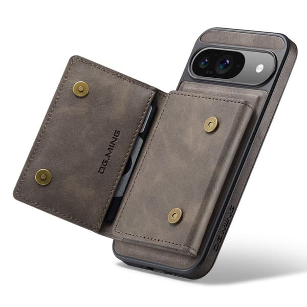 DG.MING M5 Series Mobilskal till Google Pixel 9 Pro Konstläder Magnetisk Brun