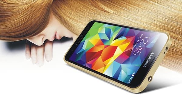 LOVE MEI 0.7mm metalkofanger til Samsung Galaxy S5 (sølv) Silver