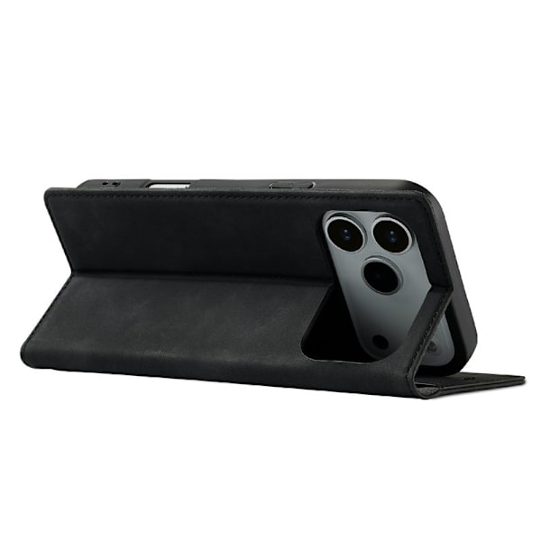 LC.IMEEKE iPhone 17 Pro Plånboksfodral Konstläder- Svart