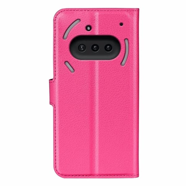 Nothing Phone (3a) Konstläder Plånboksfodral Litchi Texture - Rosa Rosa