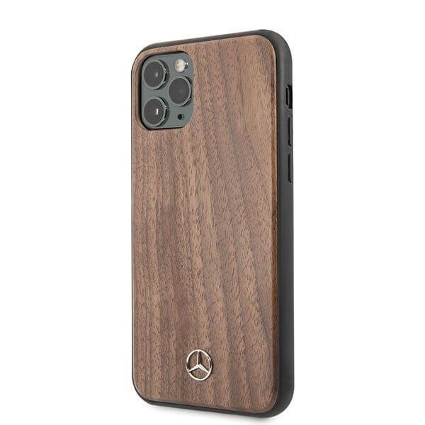 Mercedes Cover Cover iPhone 11 Pro Max Cover Wood Line Walnut Brown Brown