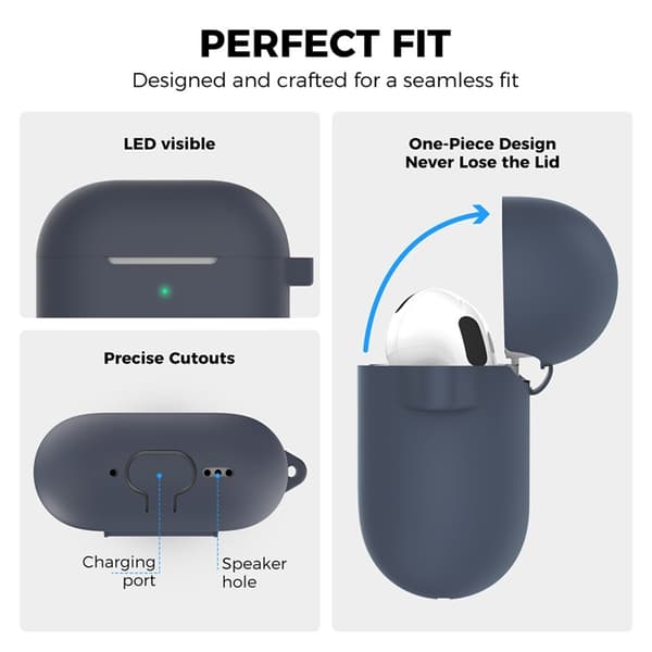 AHASTYLE AirPods 4 Mobilskal Silikon PT196 - Blå Blå