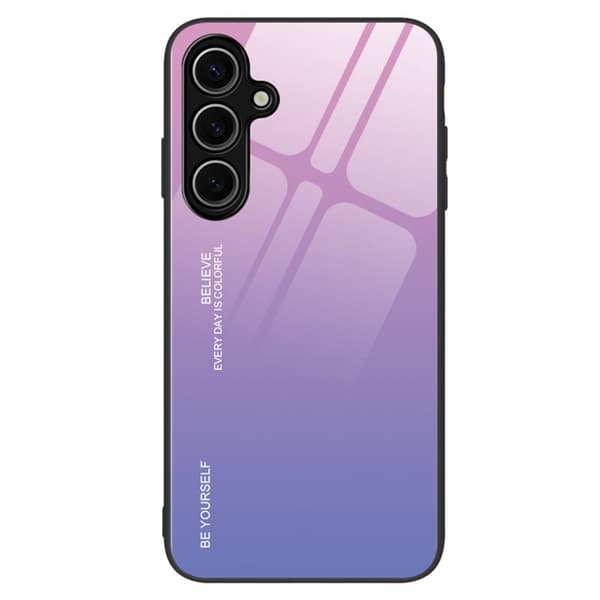 Mobilskal för Samsung Galaxy S26 Plus Gradient Tempererat Glas + TPU - Rosa