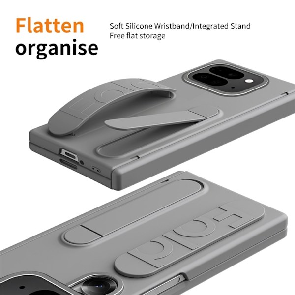 Mobilskal till Google Pixel 10 Pro Fold Wristband Kickstand - Grå Grå