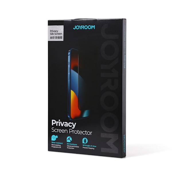 Joyroom iPhone 14 Pro Skärmskydd i Härdat glas Knight 2.5D Privacy Svart