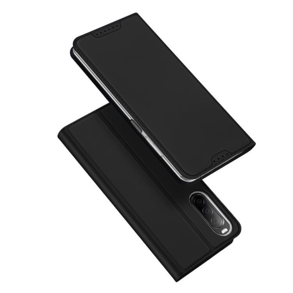 Dux Ducis Sony Xperia 10 V Wallet Case Skin Pro Stand - Sort