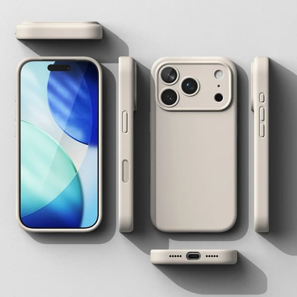 Tech-Protect telefontaske til iPhone 17 Pro Magsafe magnetisk silikone - sten Beige
