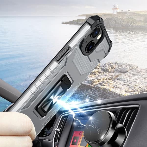 Crystal Ring Kickstand Skal iPhone 12 mini - Svart Black