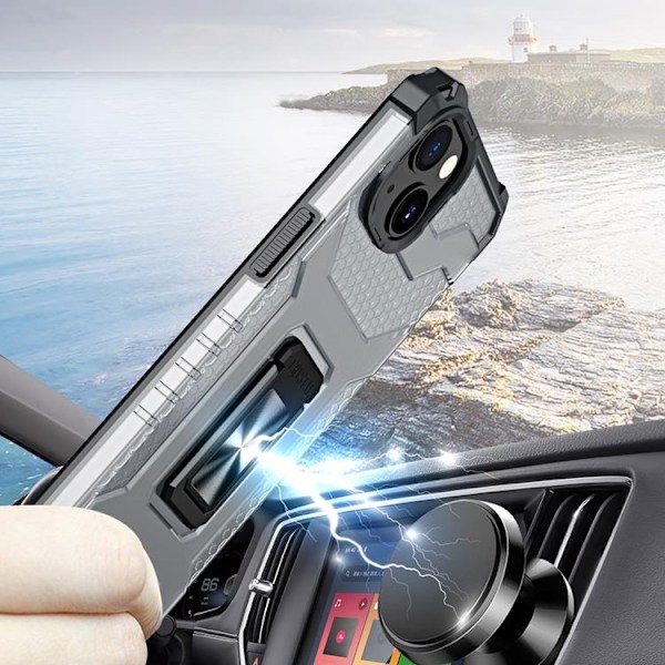 Crystal Ring Kickstand Skal iPhone 12 mini - Svart Svart