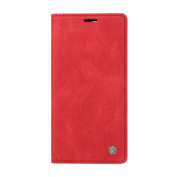 YIKATU OnePlus 15 5G Konstläder Plånboksfodral Skin-Touch Röd