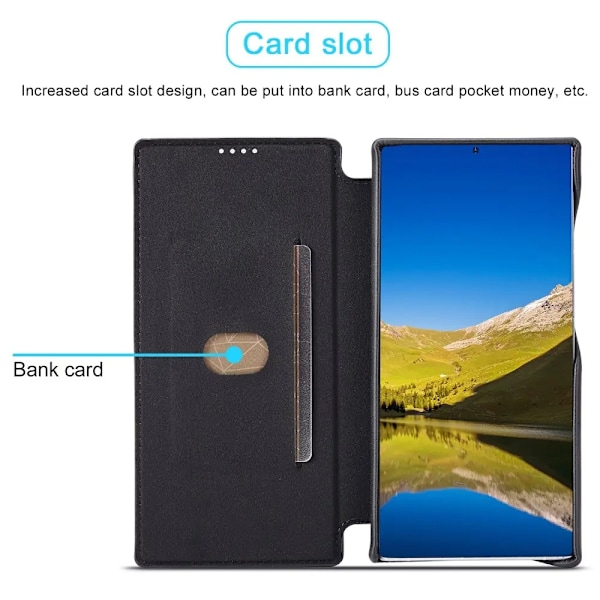 LC.IMEEKE Galaxy S22 Ultra Plånboksfodral - Svart Svart
