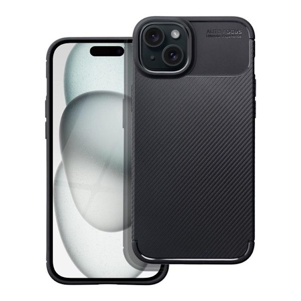 iPhone 15 Plus Mobilskal Carbon Premium - Svart Svart