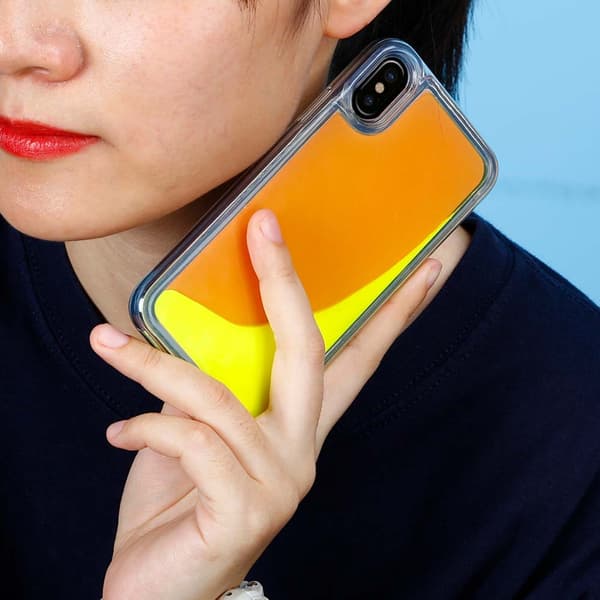 Liquid Neon Sand skal till iPhone X - Orange Orange