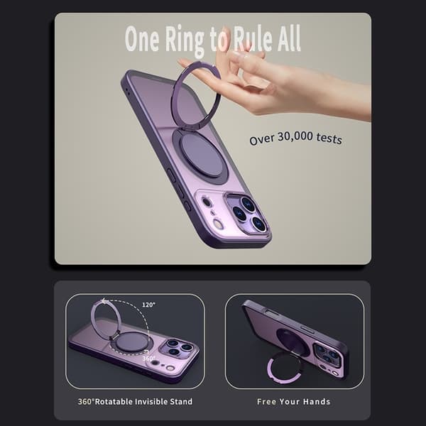 Mobilskal till iPhone 17 Pro MagSafe TPU+PC Kickstand - Lila Lila