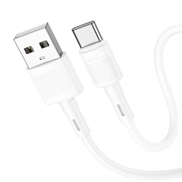 Hoco USB-A - USB-C 63A Kabel 1m X83 - Hvid Vit