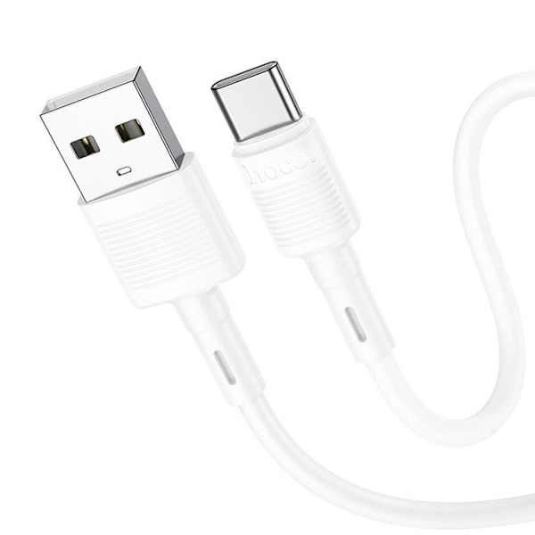 Hoco USB-A - USB-C 63A Kabel 1m X83 - Vit Vit