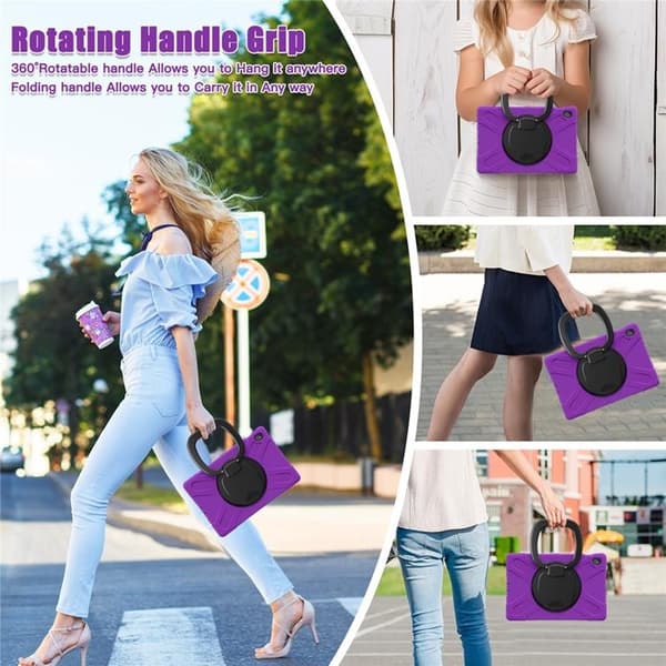 Mobilskal till Galaxy Tab S10 FE Plus Kickstand Handle Grip - Lila Lila