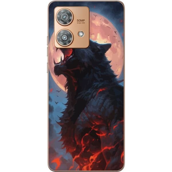 Telefontaske til Motorola Edge 40 Neo med Howling Wolf
