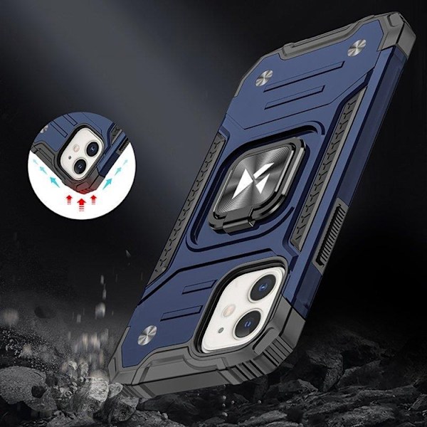Wozinsky iPhone 14 Plus Mobilskal Ringhållare Armor - Blå