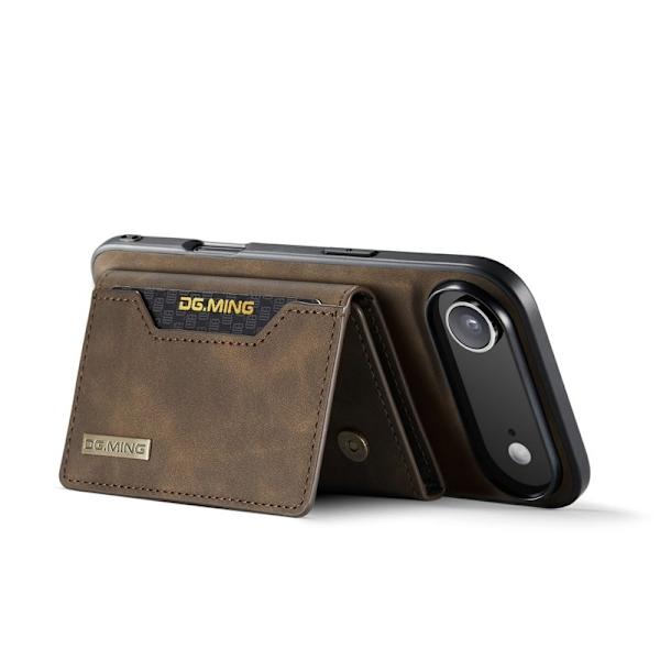 DG.MING iPhone Air Konstläder Plånboksfodral PU + PC + TPU - Brun