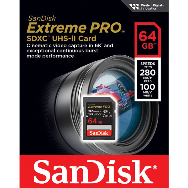SANDISK Extreme Pro 64GB 280MB/s V60 C10 UHS-II
