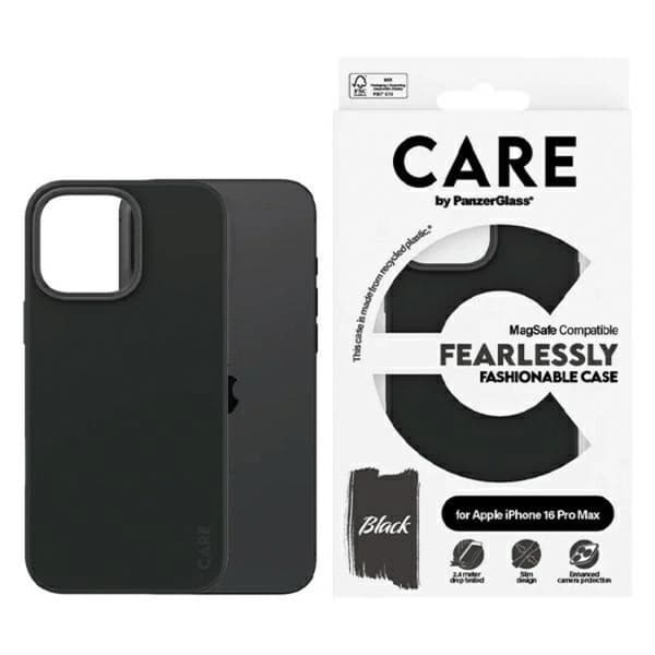 CARE By PanzerGlass Telefontaske til iPhone 16 Pro Max MagSafe Mode - Sort Black