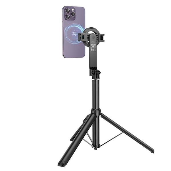 Hoco Magnetisk Selfie Stick Bluetooth Tripod med Fjärrkontroll K25 - Svart