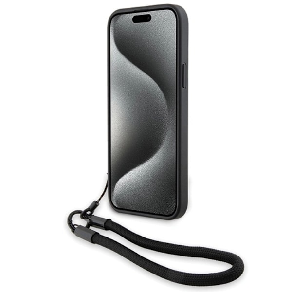 BMW iPhone 15/14/13 Mobilskal Signature Läder Wordmark Cord Svart
