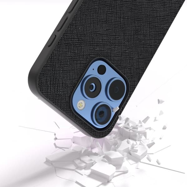 ABEEL Mobilskal till iPhone 16 Pro Max Äkta Läder Hybrid - Svart