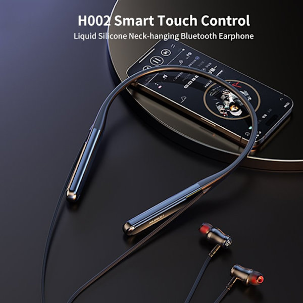 XUNDD H002 Bluetooth-hörlurar med smart touch, svart