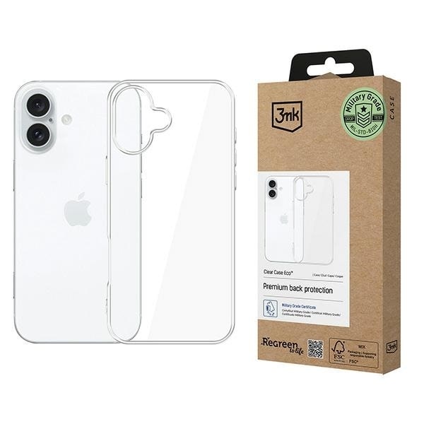 3MK Mobilskal till iPhone 16 Plus Eco - Clear