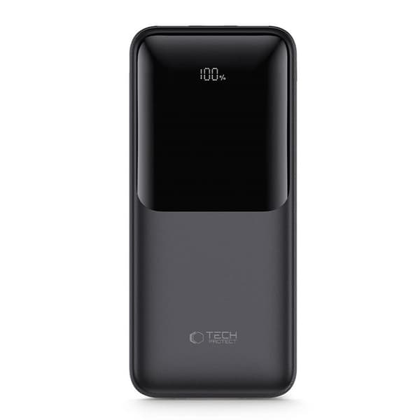 Tech-Protect Powerbank 30000mAh 22.5W - Sort Svart