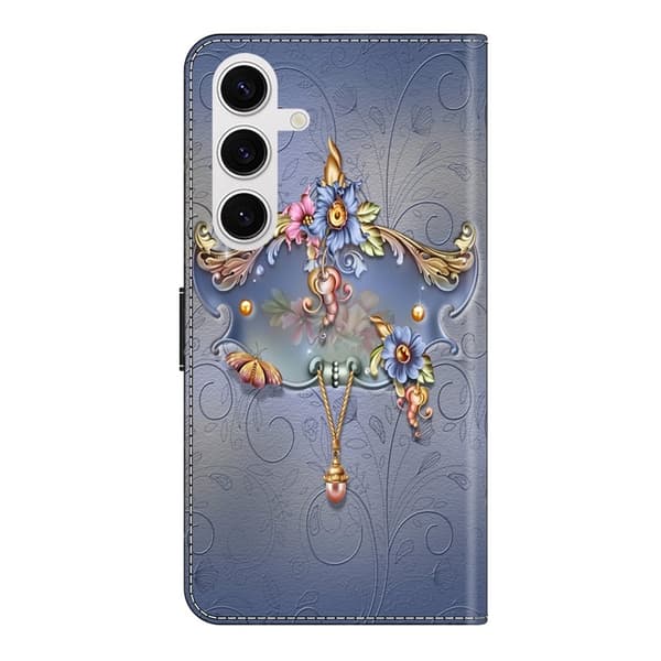 Samsung Galaxy S26 Plånboksfodral Konstläder Med Ställ - Blommotiv