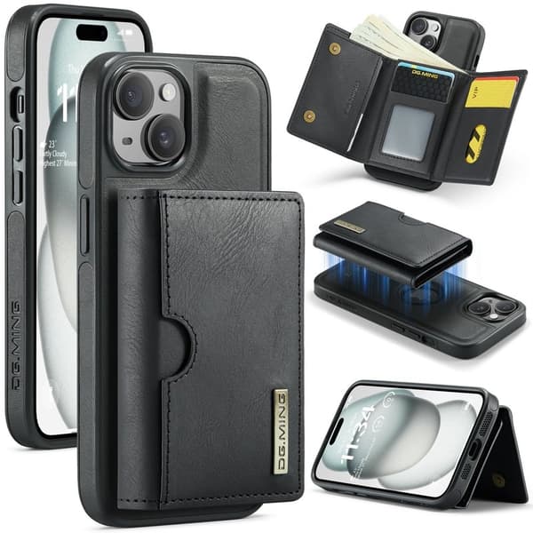 DG.MING M6 Series Mobilskal till iPhone 15 Plus Magnetiskt Svart
